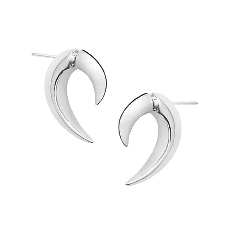 Hoop earrings with hearts for a sweet and romantic gesture-Talon Fine Earrings - 18ct White Gold