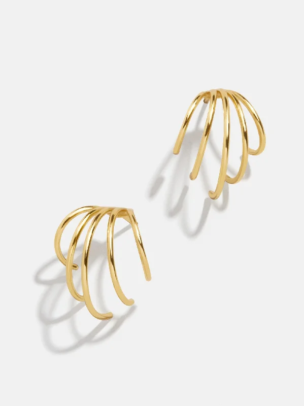 Best hoop earrings with rose gold for a romantic and warm aesthetic-Abby 18K Gold Earrings - Gold