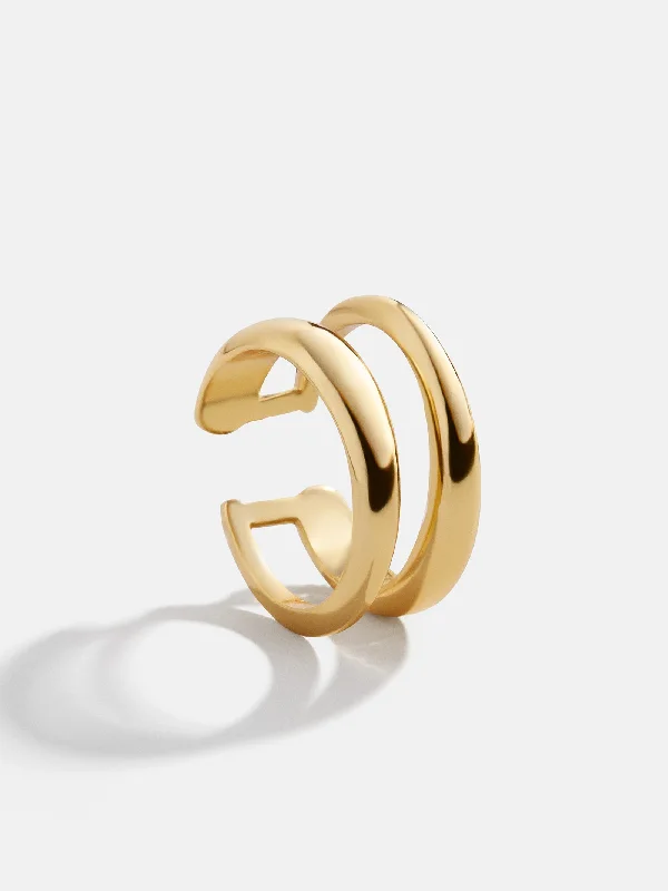 Hoop earrings with spiral designs for a dynamic and fluid look-Denise 18K Gold Ear Cuff - Gold