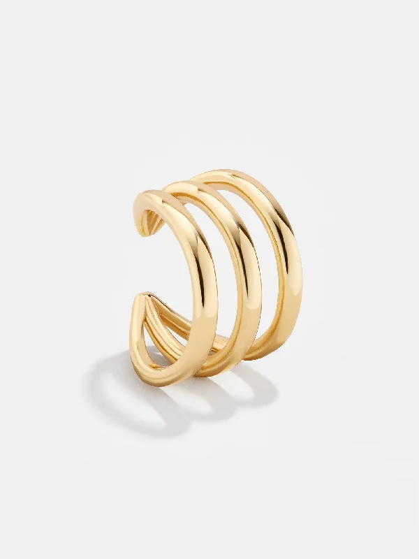 Best hoop earrings with snake-inspired designs for an edgy and fierce vibe-Morgan 18K Gold Ear Cuff - Gold