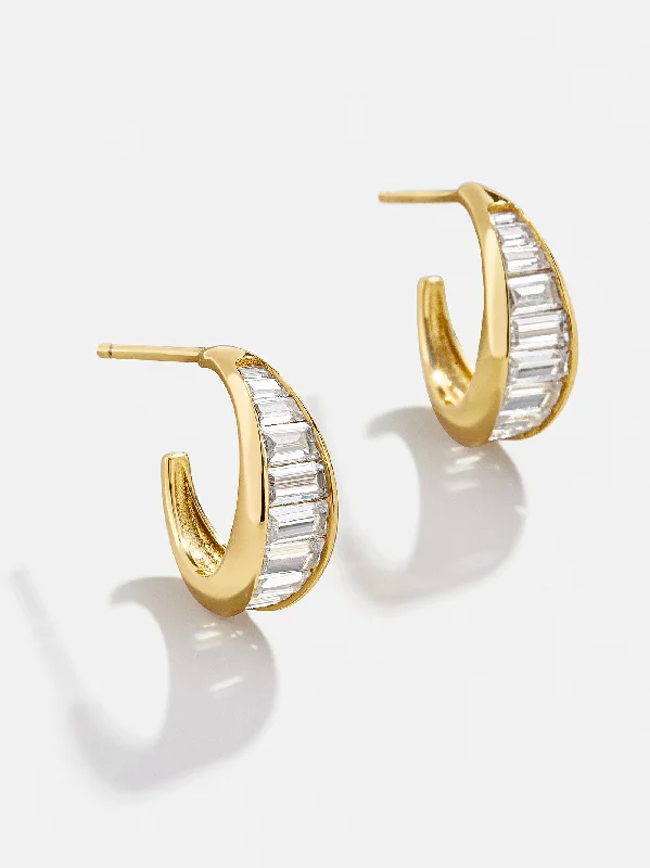 Best hoop earrings with enamel details for a colorful and modern look-Tina 18K Gold Earrings - Gold/Pavé