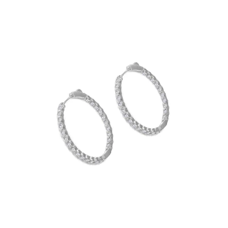 Best hoop earrings with stacked layers for a dimensional and bold look-2.50 Carat Skinny Inside Out Hoops