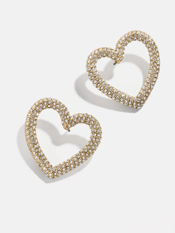 Hoop earrings with infinity loop designs for a continuous and eternal shape-Amanda Earrings - Pavé