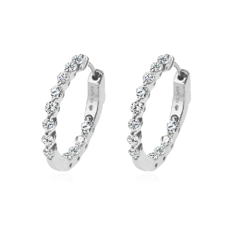 Best hoop earrings with gemstone accents for a colorful and elegant appearance-Anastasia 70 Hoop Earrings 1"