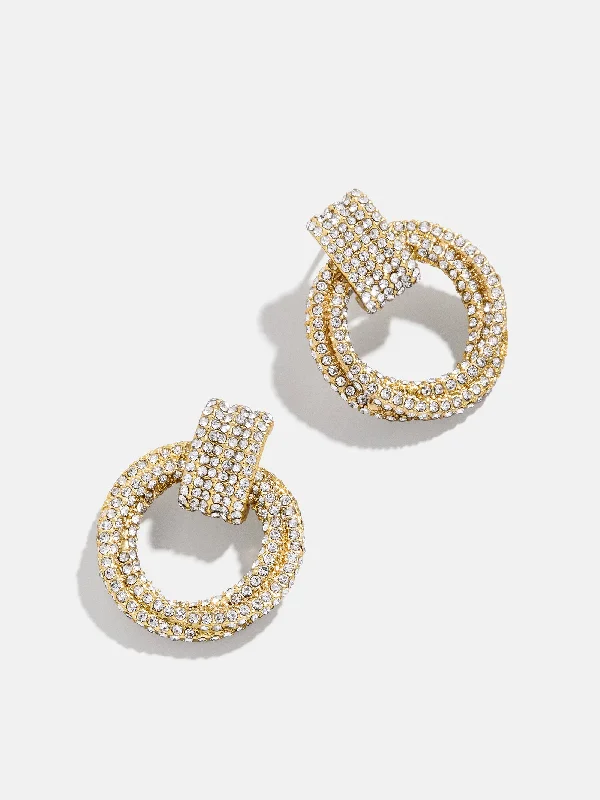 Best hoop earrings with floral designs for a feminine and delicate look-Arabella Earrings - Gold/Pavé