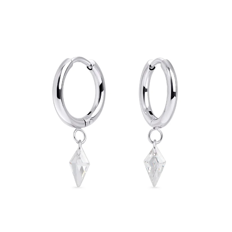 Hoop earrings with heart-shaped frames for a romantic and feminine look-Astrid Huggie Earrings