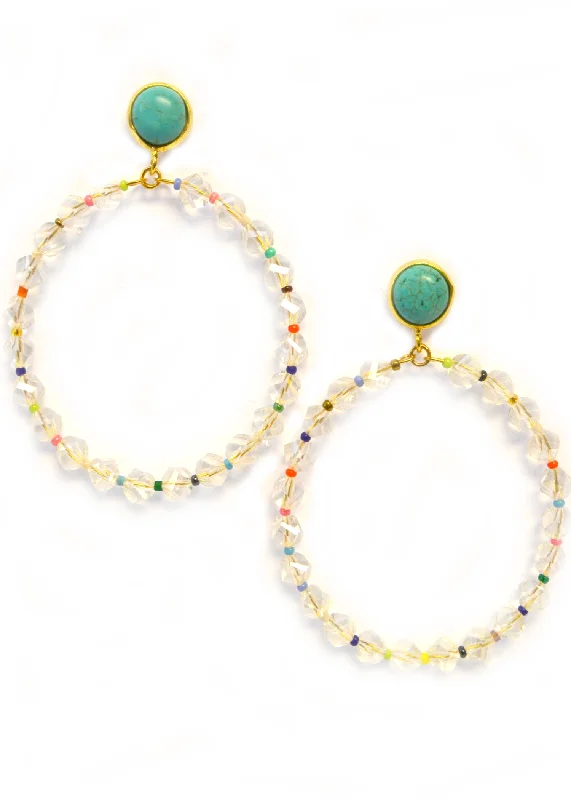 Hoop earrings with multi-tone finishes for a colorful and layered effect-Beatrix