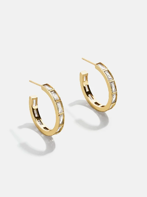 Hoop earrings with oversized pearl accents for a statement-making look-Billie 18K Gold Earrings - Gold/Pavé