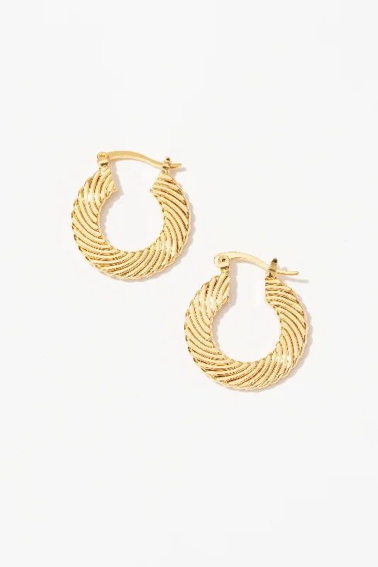 Best hoop earrings with minimalist designs for a clean and modern aesthetic-Blaze Flattened Hoop Earrings