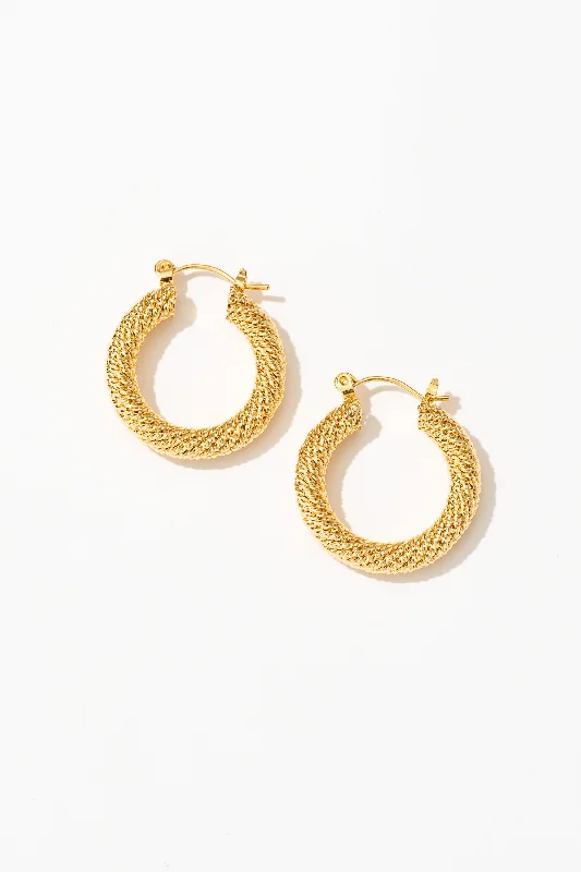 Medium hoop earrings for an everyday look with the perfect balance of style-Blaze Twisted Hoop Earrings