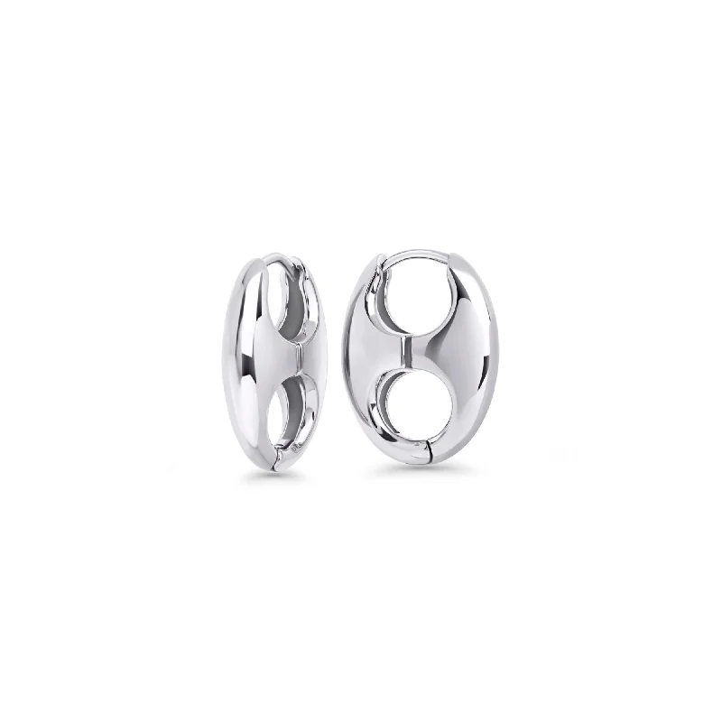 Hoop earrings with intricate designs for a unique and artistic appearance-Brittany Huggie Earrings