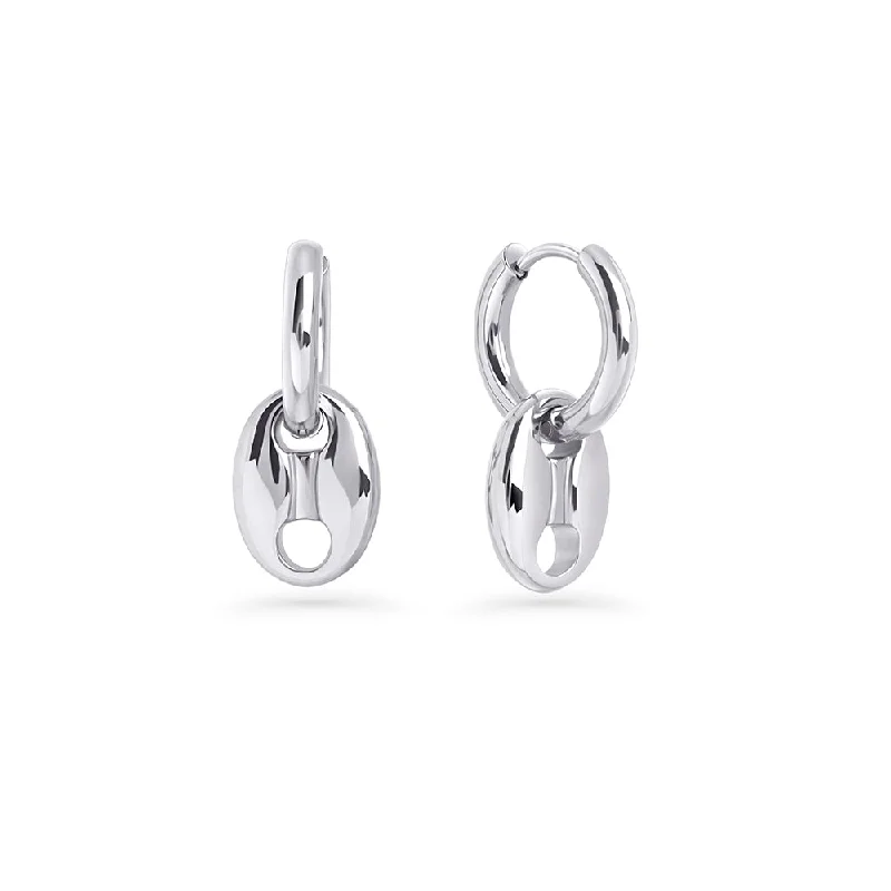 Hoop earrings with twisted metal designs for a dynamic and modern style-Brittany II Huggie Earrings