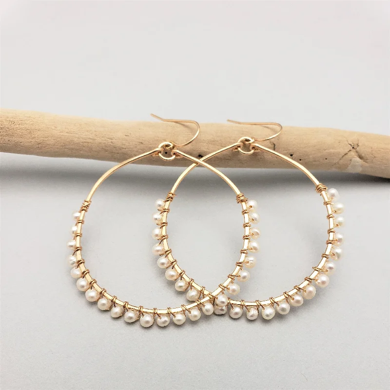 Hoop earrings with rhinestone-studded rims for a glamorous touch-Brooke