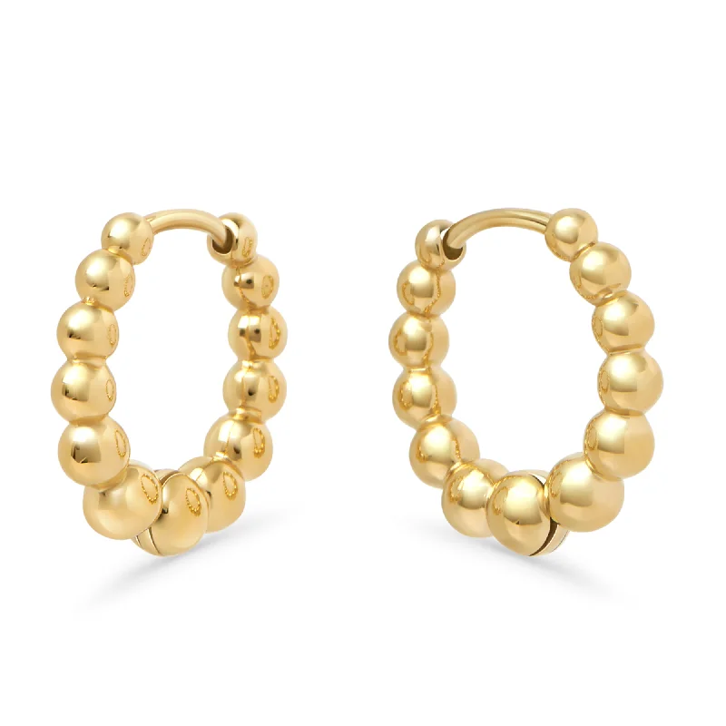 Best hoop earrings with gold for a luxurious and timeless look-Byza II Huggie Earrings