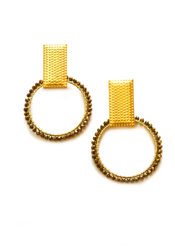 Hoop earrings with faceted crystals for added sparkle and shine-Cashlyn