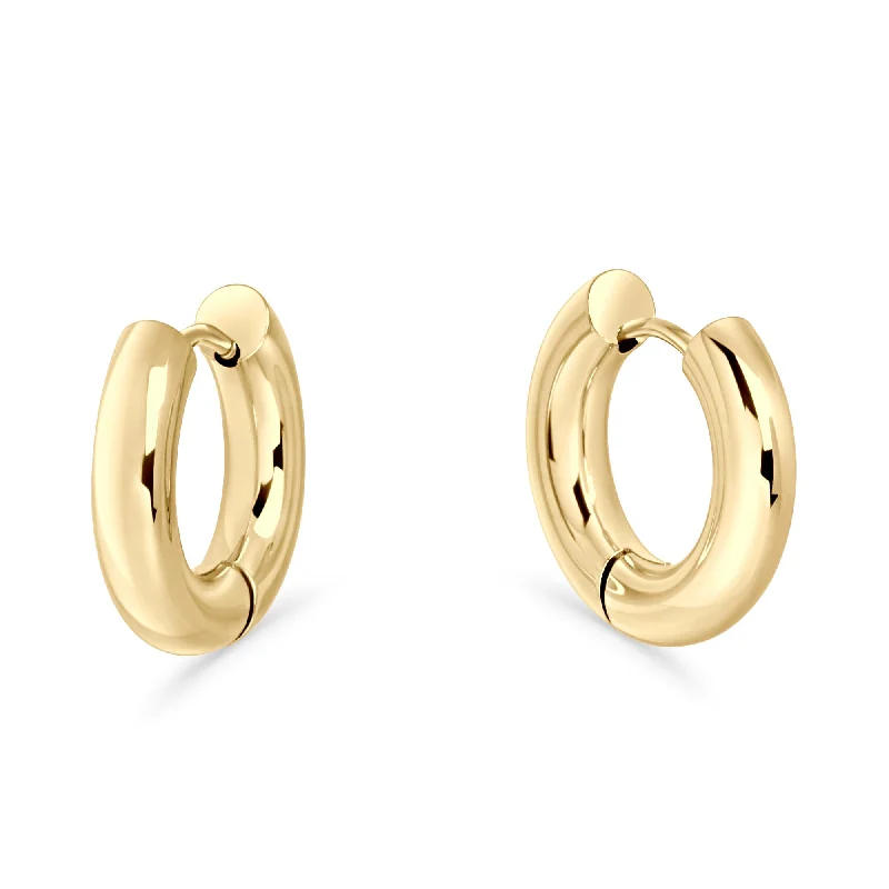 Best hoop earrings with hammered gold for a rustic yet elegant look-Chroma Medium Huggie Earrings