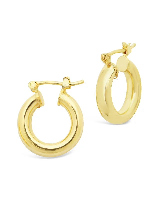 Large hoop earrings for a bold and statement-making fashion accessory-Chunky Tube Hoops