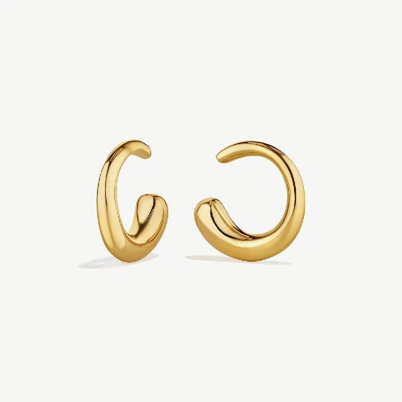 Hoop earrings with oversized designs for a bold, fashion-forward statement-Dash Ear Cuff