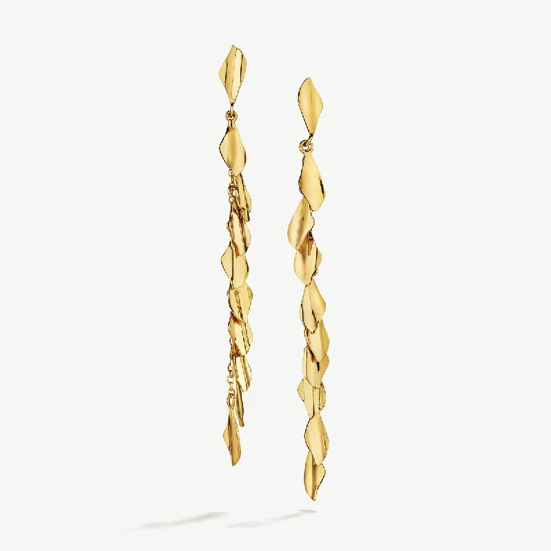 Hoop earrings with tortoiseshell designs for a chic and classic style-Delicate Bidu Dangle Earrings