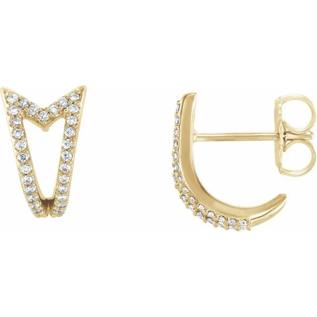 Hoop earrings with oversized designs for a bold, fashion-forward statement-Diamond Geometric Hoop Earrings