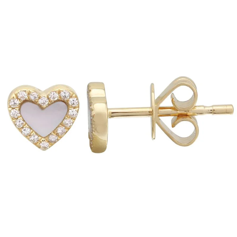 Best hoop earrings with asymmetrical designs for a fashion-forward, avant-garde look-Diamond Halo Gemstone Heart Earrings