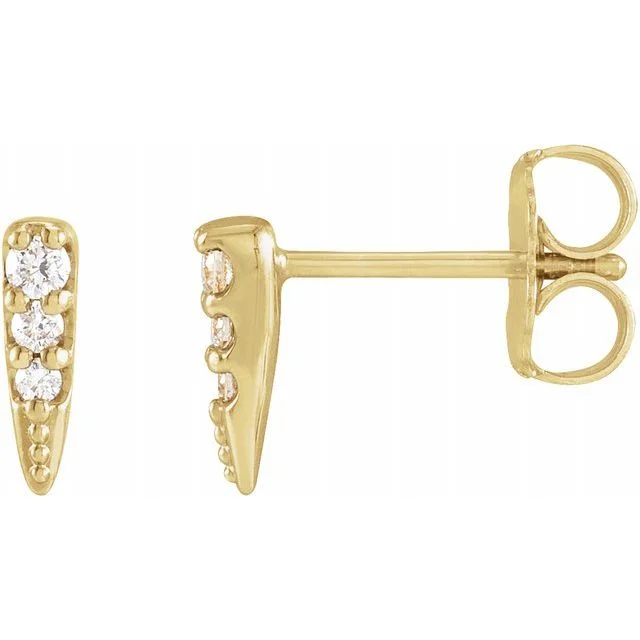 Hoop earrings with polished metal for a shiny and high-quality finish-Dagger Diamond Earrings