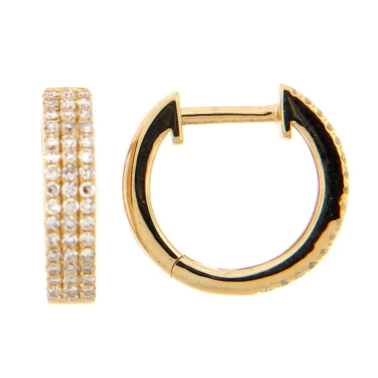 Best hoop earrings with gold for a luxurious and timeless look-3 Row Huggies