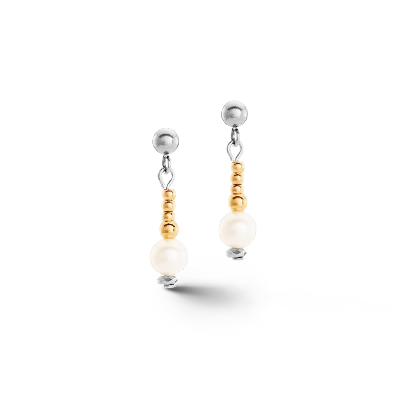 Best hoop earrings with sparkling cubic zirconia for a brilliant, budget-friendly effect-Earrings Classic Princess Freshwater Pearls Bicolour