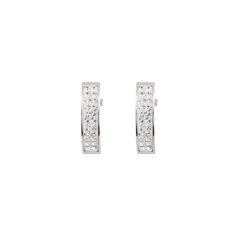 Medium hoop earrings for an everyday look with the perfect balance of style-Earrings crystals pavé crystal