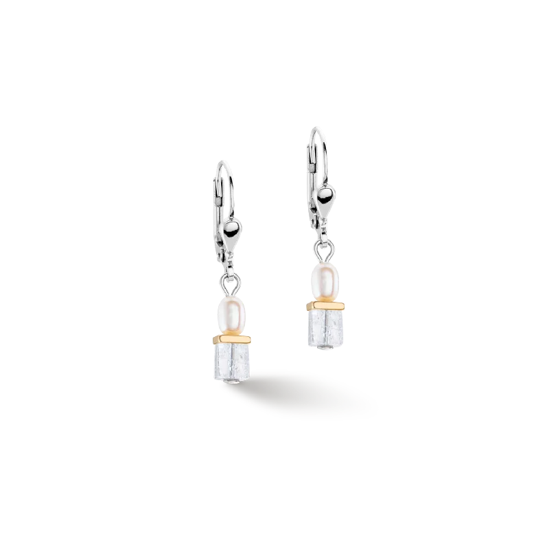 Hoop earrings with crescent moon shapes for a celestial and mystical appearance-Earrings Princess Fusion Pearls bicolour