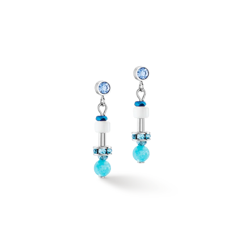 Best hoop earrings with gemstone accents for a colorful and elegant appearance-Earrings Princess Spheres Mix turquoise