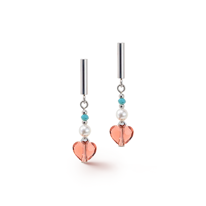 Hoop earrings with heart-shaped frames for a romantic and feminine look-Earrings Valentine's Special 22 TRUE LOVE