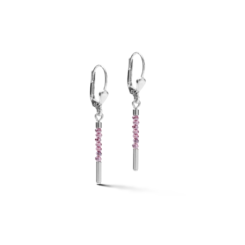 Best hoop earrings with marbled designs for a trendy and artistic effect-Earrings Waterfall small stainless steel & glass lilac