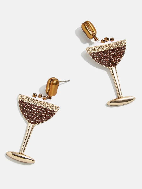 Hoop earrings with twisted metal designs for a dynamic and modern style-Espresso Yourself Earrings - Espresso Martini