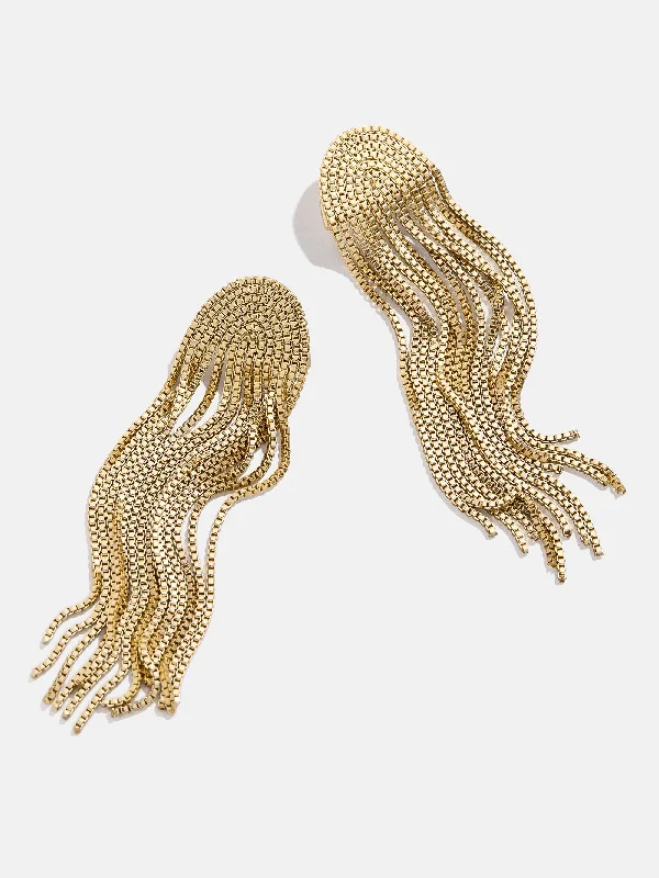 Hoop earrings with oversized pearl accents for a statement-making look-Farrah Earrings - Gold