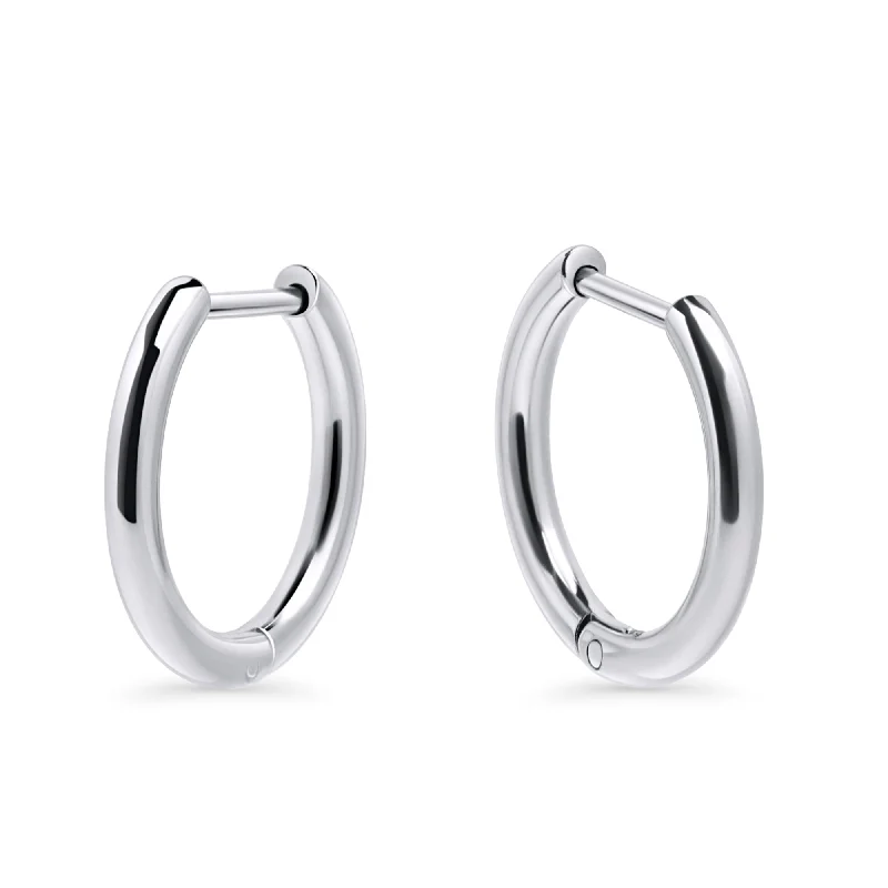 Hoop earrings with tortoiseshell designs for a chic and classic style-Felipe Medium Huggie Earrings