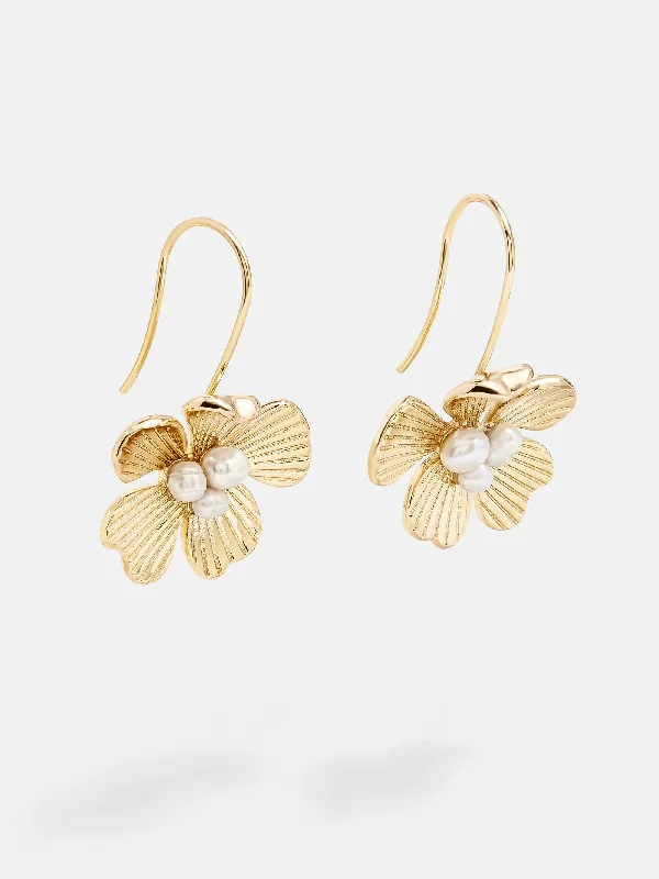 Hoop earrings with dangling charms for a playful and fun look-Lee Earrings - Gold