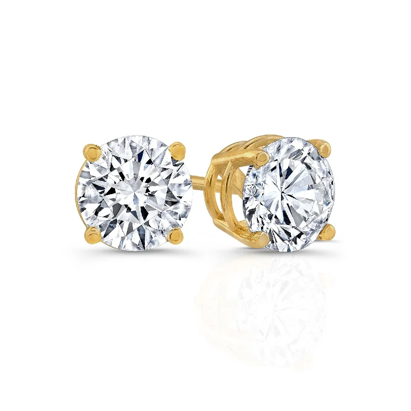 Best hoop earrings with gold for a luxurious and timeless look-2 Carat Classic Studs