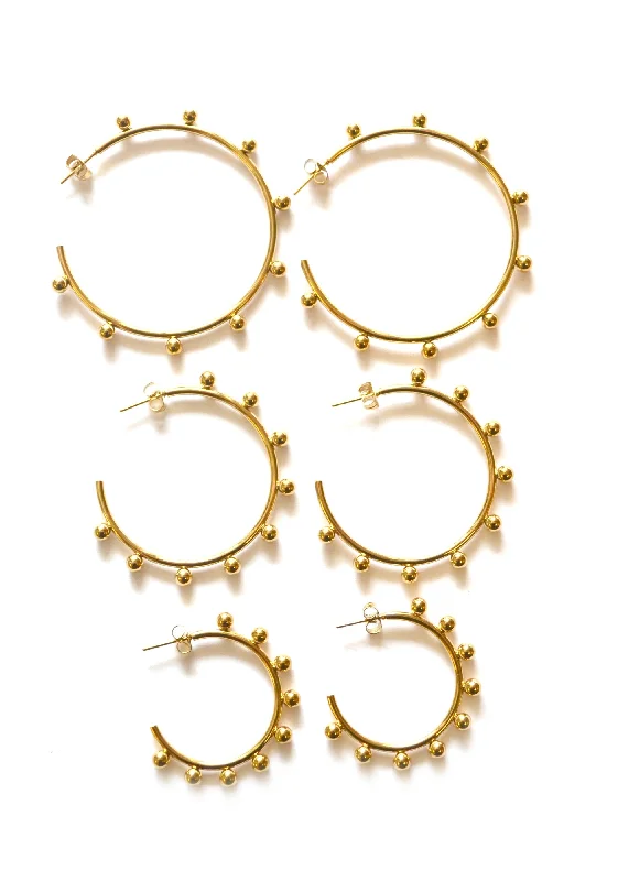 Hoop earrings with a chunky design for a bold and trendy statement-Rex