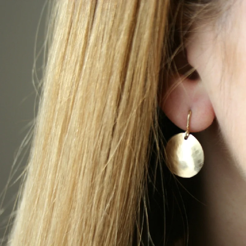 Best hoop earrings with marbled designs for a trendy and artistic effect-Gold Discs - 3 sizes