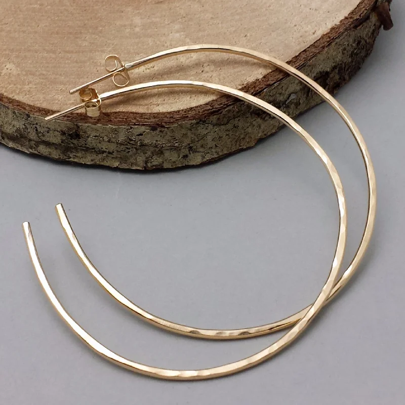 Hoop earrings with multi-tone finishes for a colorful and layered effect-Hoops with Posts - Gold Filled and Sterling Silver