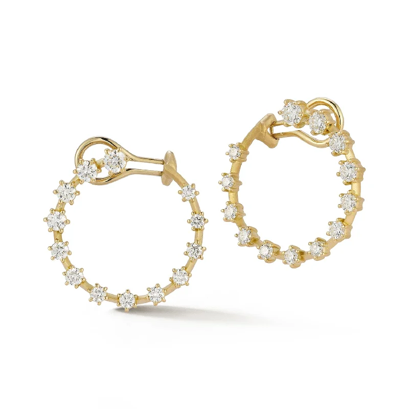 Best hoop earrings with satin ribbons for a soft, feminine appearance-Graduated Crescent Hoops