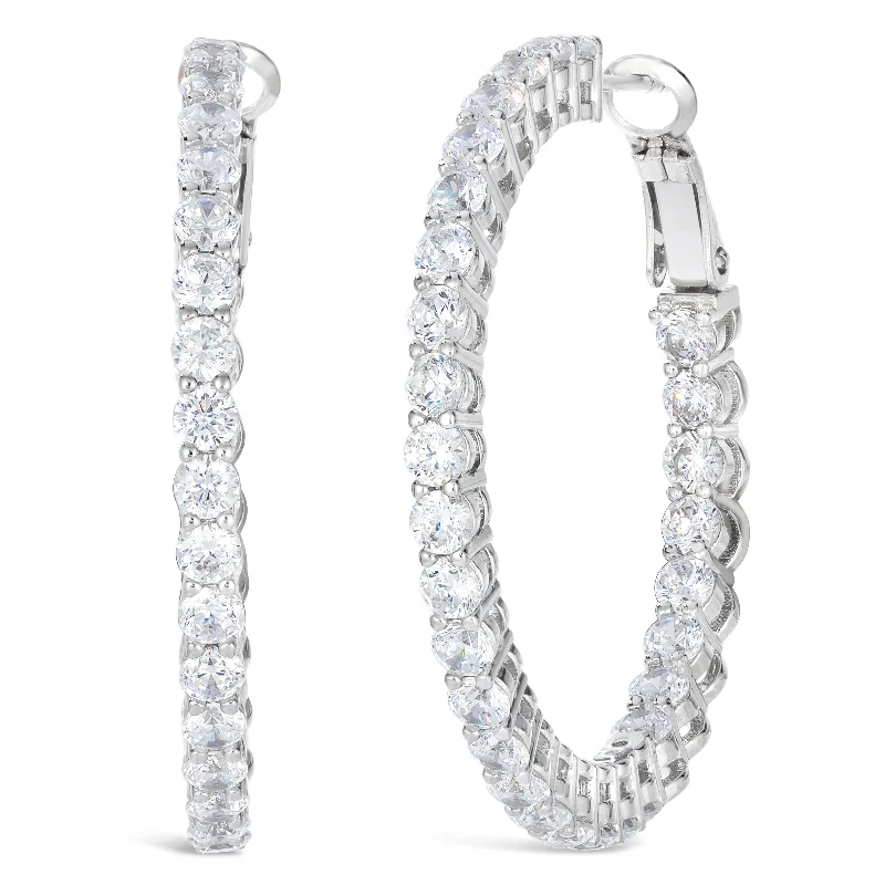 Best hoop earrings with minimalist designs for a clean and modern aesthetic-Happy Hour 6 Carat Hoops by Kathy Hilton