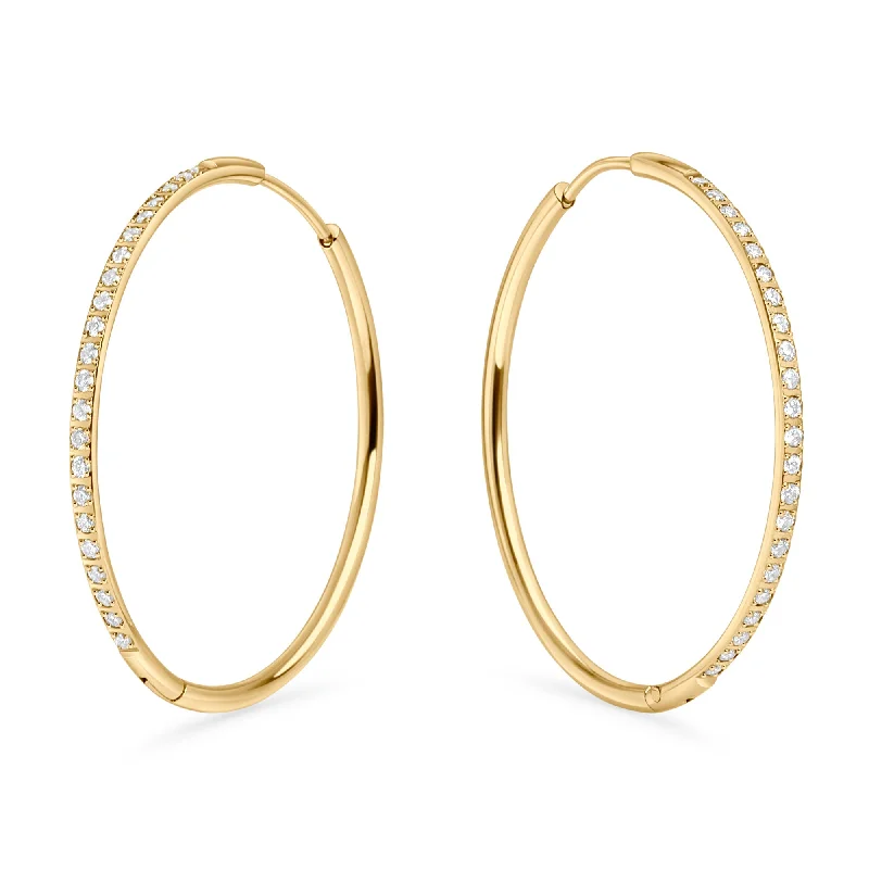 Best hoop earrings with Swarovski crystals for added sparkle and luxury-Helena Large Huggie Earrings