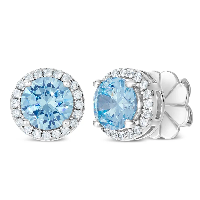 Best hoop earrings with stacked layers for a dimensional and bold look-Hello, Halo 2 Carat Diamond Crystalline Studs