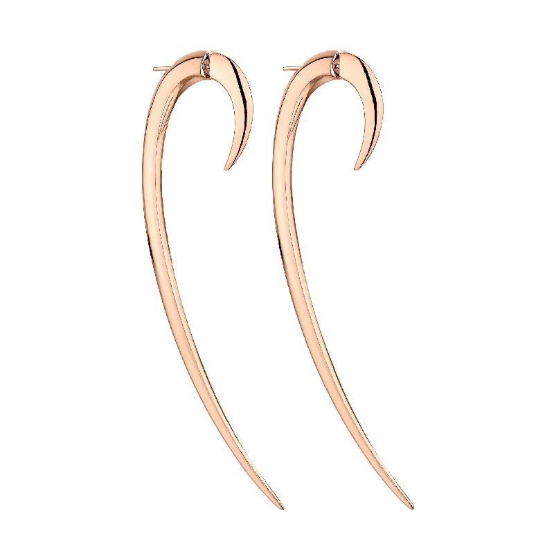 Hoop earrings with a matte finish for a sleek and sophisticated appearance-Hook Size 3 Earrings - Rose Gold Vermeil