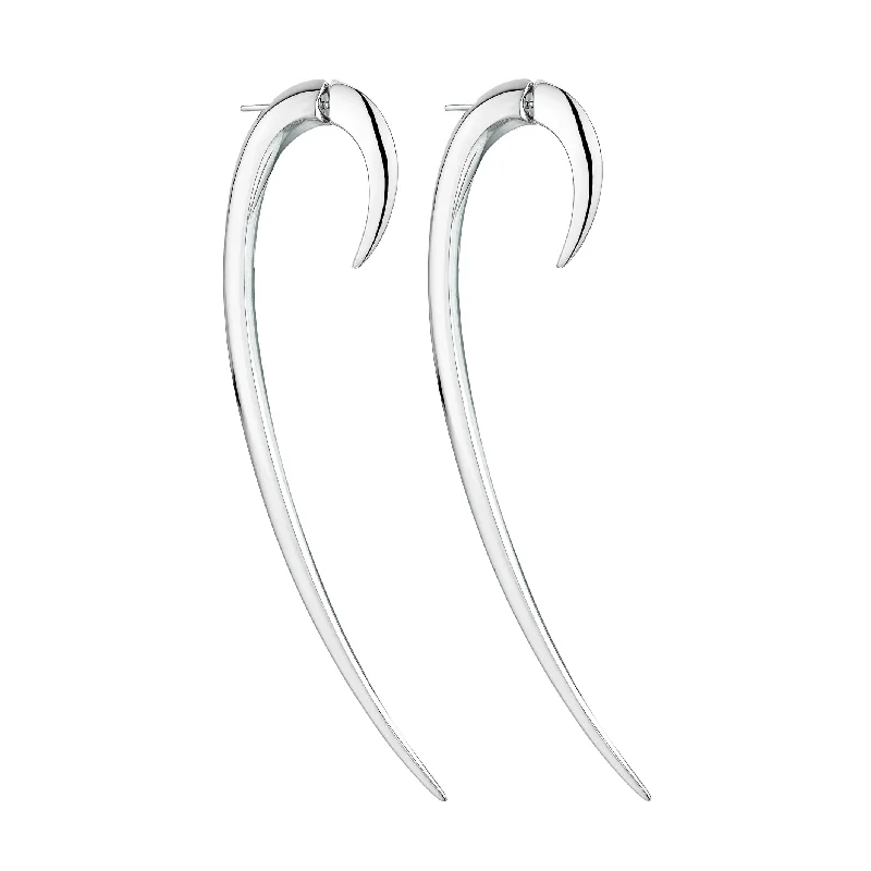 Best hoop earrings with geometric triangle shapes for a modern, chic design-Hook Size 3 Earrings - Silver