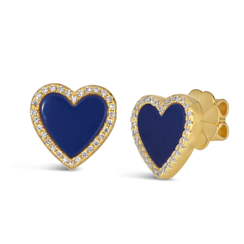 Best hoop earrings with custom engravings for a personalized and meaningful gift-House of Hearts Lapis Lazuli Earrings