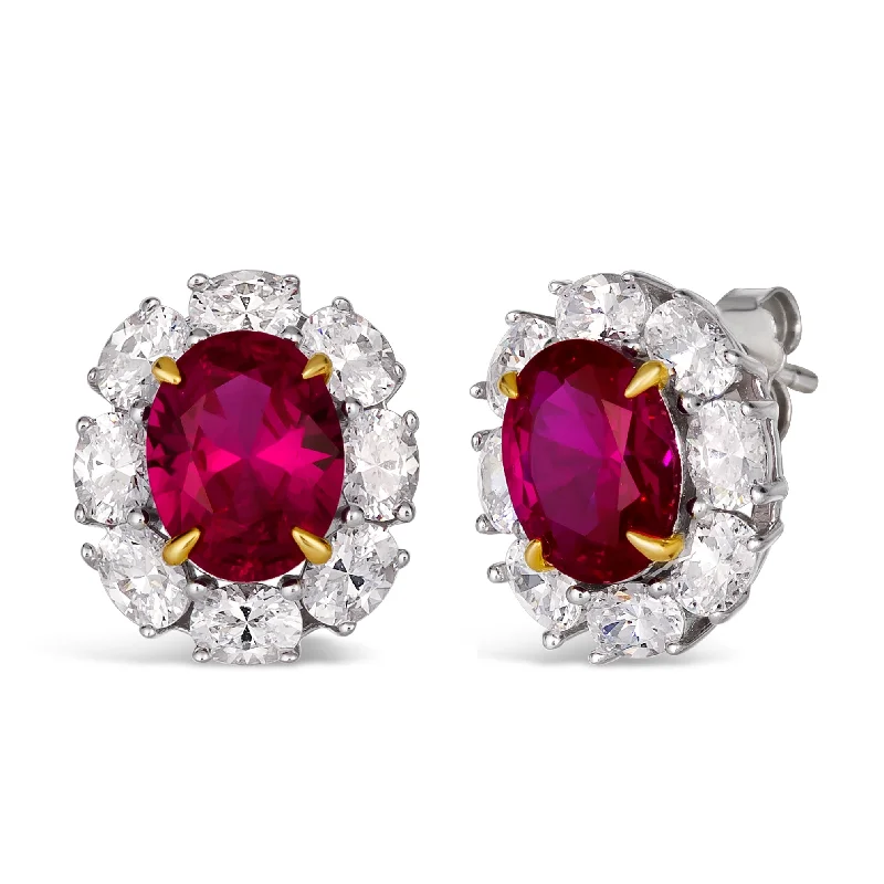 Small hoop earrings for a delicate and understated everyday wear-Humphrey Ruby Earrings