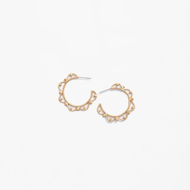 Best hoop earrings with hammered gold for a rustic yet elegant look-Imba Midi Hoop Earrings